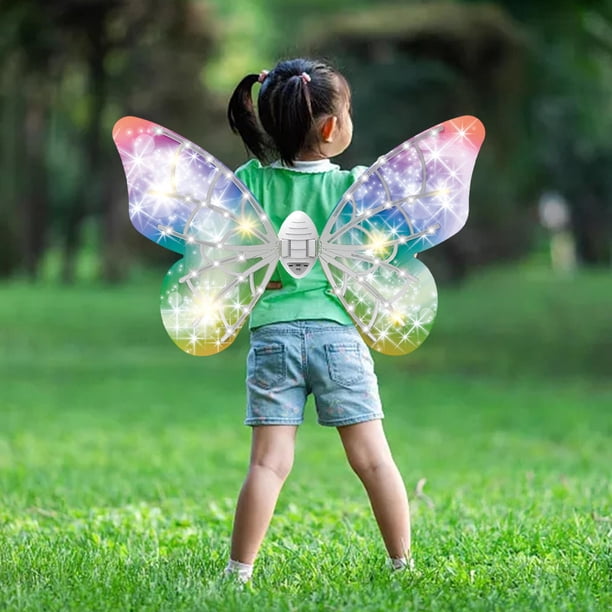 Ala de hadas con luces LED, disfraz, ala de disfraz con música para espectáculos escénicos, fiestas, vacaciones, disfraces, fiesteras, regalo único