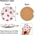 thumbnail image 3 of GZHJMY Cute Bugs Car Coasters 2 Pack Drinks Absorbent Ceramic Stone Car Coasters with Fingertip Grip Car Cup Holder Coasters Cup Coasters, 3 of 6