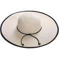 thumbnail image 5 of Womens Wide Brim Straw Hat Big Floppy Foldable Roll up Cap Beach Sun Hat UPF 50+, 5 of 6