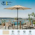 thumbnail image 4 of Patio Umbrella – 7.5FT Outdoor – 6 Ribs & Iron Frame – UPF 50+ UV Protection – Waterproof Canopy – Deck, Pool, Backyard, Lawn & Balcony, 4 of 4