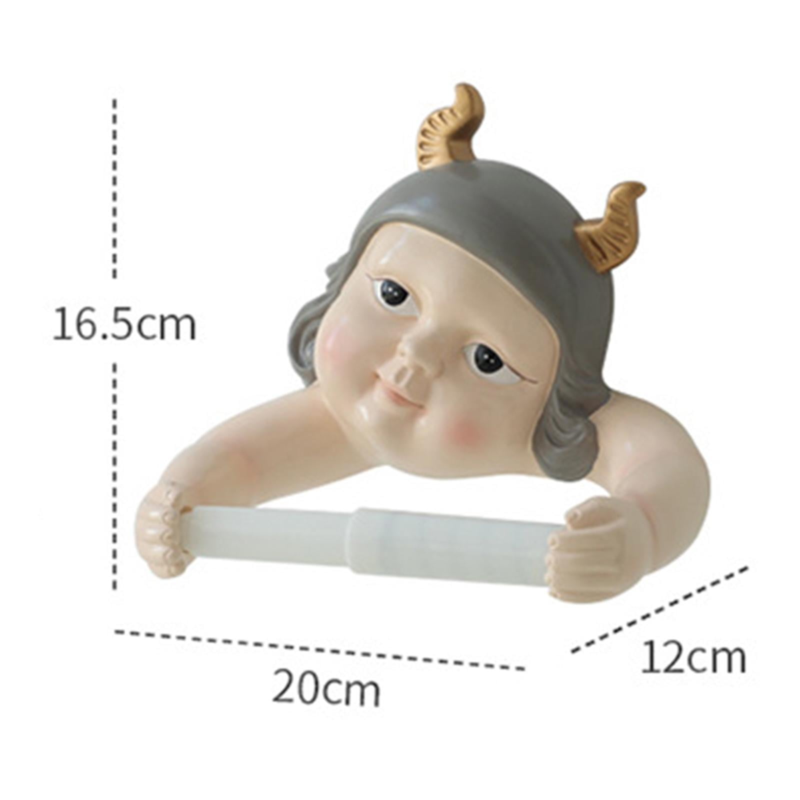 Fiocias Resin Paper Roll Holder Paper Towel Holder Holder for Home Kitchen Girl