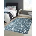 thumbnail image 2 of Aqua Terali Blue Polyester Rug 5'0" x 7'0", 2 of 7