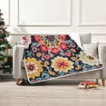 thumbnail image 7 of Yayeee Throw Blanket for Couch Soft Warm 50" x 60" Sofa Chair Bed Decoration, Colorful Floral Pattern, 7 of 7