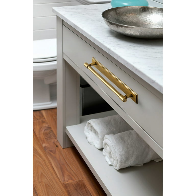 retro dresser handles Rectangular Profile Cabinet Pulls with Trimmed Edges
