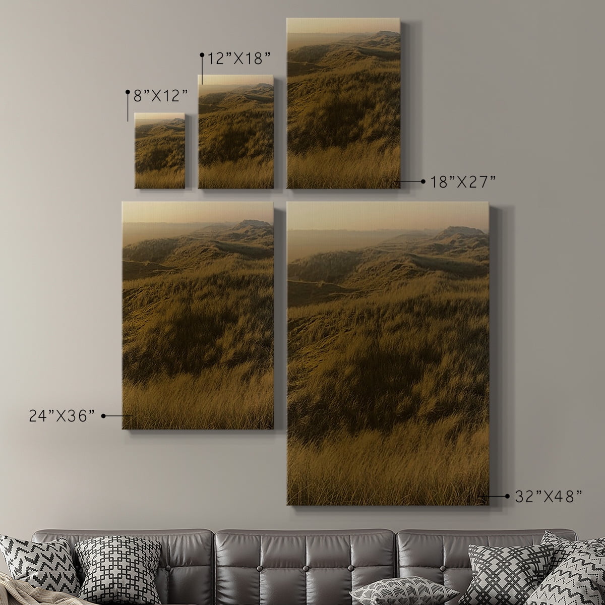 Golden Fog I Premium Gallery Wrapped Canvas - Ready to Hang