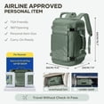 thumbnail image 2 of SYCNB Travel Backpack for Women & Men with Large Capacity, Airline Approved Carry On Personal Item Bag for Travel Business Trips, 3-Way Carry Weekender Overnight Laptop Bag Fit for 15.6", Olive Green, 2 of 9