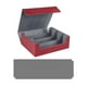 thumbnail image 5 of Caja para mazo de cartas Hugo organizador de cierre magnético duradero tarjetas deportivas rojo y gris Estuche para baraja de cartas coleccionables, 5 of 9