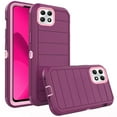 thumbnail image 1 of Asuwish Phone Case for T-Mobile Revvl 7 5G Hybrid Rugged Shockproof Hard Protective Drop Proof Full Body Heavy Duty Mobile Cell Cover Tmobile Revvl7 T Mobile Revel Tmo Revell Rebel Women Men Purple, 1 of 6