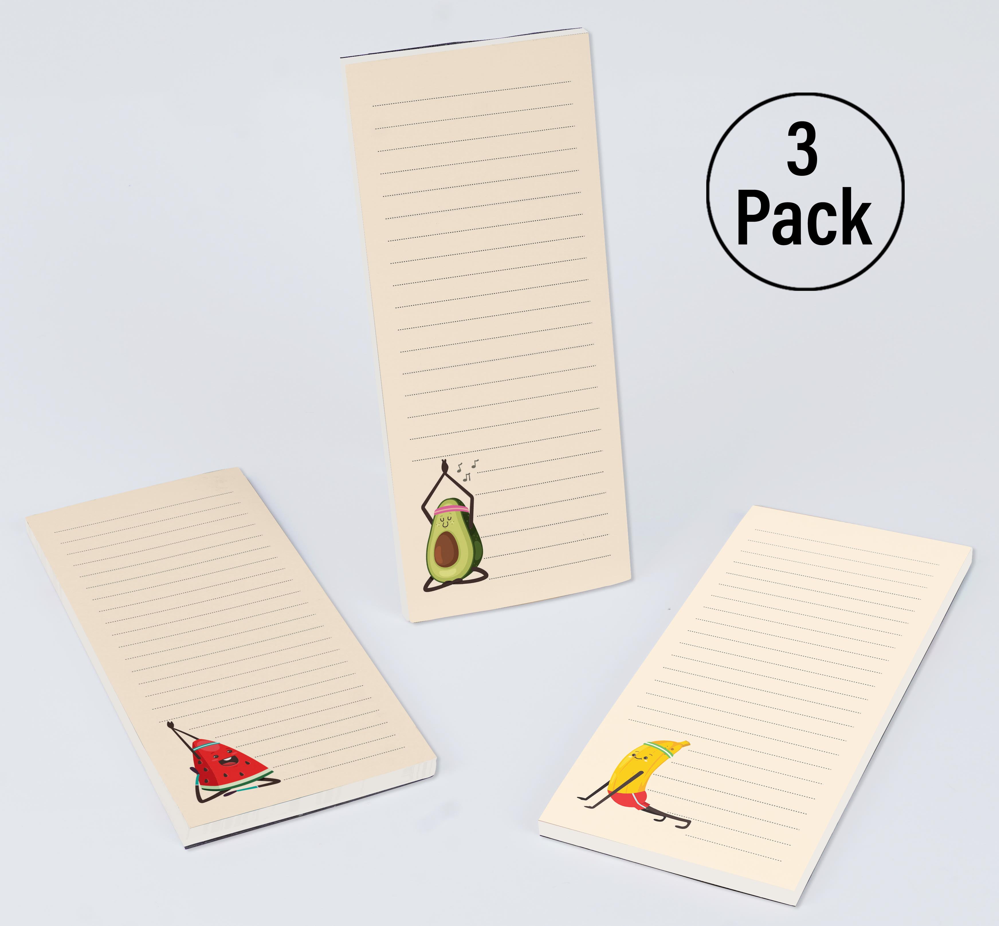 Inkdotpot Pack of 3 Magnetic Fridge To-Do List Notepads- Magnetic Memo Pads For Refrigerator-(50 Sheets Each)-HT