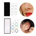thumbnail image 1 of 40pcs/set Unisex Stainless Steel Round Nose Nails Hoop Nose Piercings Hoop Filled Nose Piercings Hoop Rings, 1 of 1