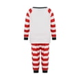 thumbnail image 5 of Qiylii Christmas Family Pajamas Set, Elk Pattern Tops+Stripe Long Pants Sleepwear, 5 of 9