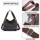 thumbnail image 3 of Bolsos tipo hobo, bolsos cruzados de lona para mujer, bolsos tipo tote casuales de color sólido, 3 of 5