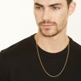 thumbnail image 4 of KISPER 18k Gold Over Stainless Steel 2mm Thin Hip Hop Rope Chain Necklace, 24 inch, 4 of 6