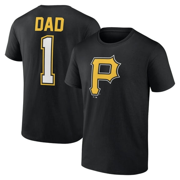 Men's Black Pittsburgh Pirates Father's Day #1 Dad T-Shirt