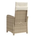 thumbnail image 5 of vidaXL 3 Piece Bistro Set with Cushions Beige Poly Rattan, 5 of 5