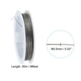 thumbnail image 2 of Uxcell 98 Feet 24 Gauge Tiger Tail Beading Wire Soft Steel Craft Wire, Silver Tone, 2 of 5