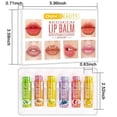 thumbnail image 5 of Bálsamo labial con sabor a fruta clásica, paquete de 6, para el cuidado de labios irritados, agrietados o partidos, regalo navideño para el cuidado de labios hidratante, 100 % natural, cera de abeja, 5 of 5