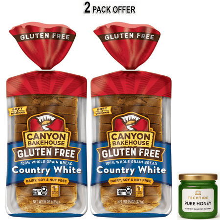 Canyon Bakehouse Country White Gluten Free Bread, 100% Whole Grain Sandwich Bread, Fresh, 15 oz Bag