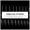 thumbnail image 2 of Miangastore Press On False Nails Clear Drop Shape French Style 2 Boxes 16x7.8In, 2 of 8