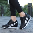 thumbnail image 2 of Espadrilles Mode Mi-Hautes pour Femmes à Rehaussement de Taille Caché, en Maille Respirante, à Talon Compensé Haut, Tennis, Marche, 2 of 6