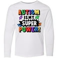 thumbnail image 3 of Inktastic Autism is My Super Power with Puzzle Pieces Long Sleeve Youth T-Shirt, 3 of 5