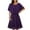 Purple, variant on IROINNID Women's Sleeveless Empire Dress Round Neckline Summer Cap Sleeve Flowy Knee Length Dresses Strapless Solid Color Dress