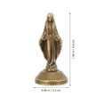 thumbnail image 6 of Miniature Virgin Mary Statue Brass Nativity Decor Religious Sculpture Classic Virgin Mary Desk Decor for Office Desk Topper Car Dashboard Decoration, 6 of 6