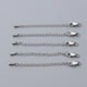 thumbnail image 1 of Juego de 5 Cadenas de Extensión Soledad Acero Inoxidable Plata 5 cm, 1 of 3