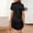 Black, variant on Endives Womens Satin Sleepshirt Short Sleeve Nightgown Button Down Nightshirt Soft Lonuge Dress Sleepdress Night Wear