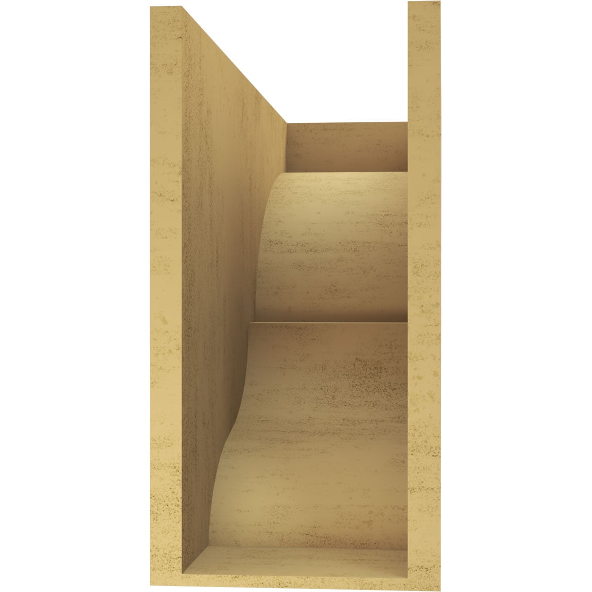 9"W x 27"D x 18"H Classic Asheboro Rough Cedar Woodgrain TimberThane Corbel, Primed Tan