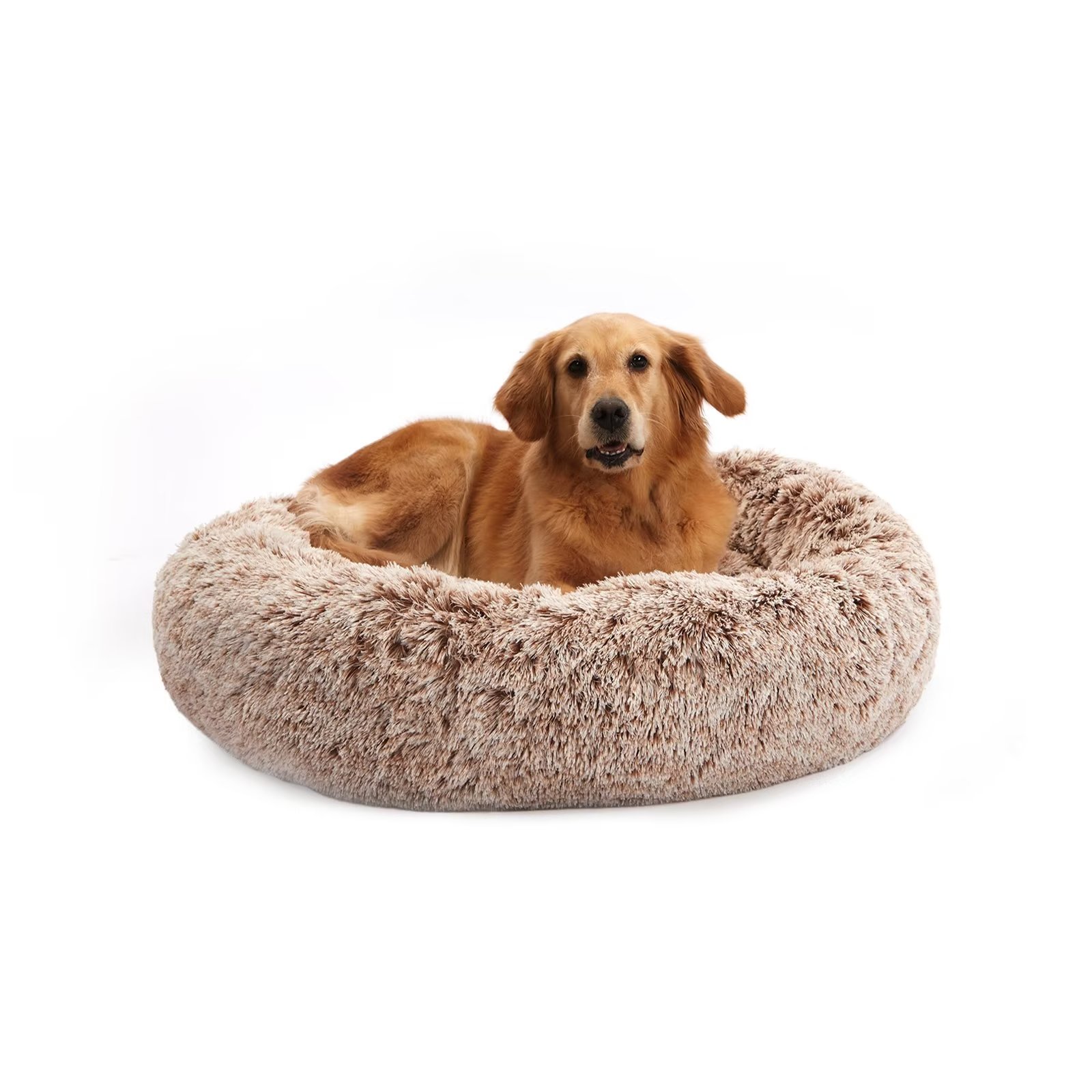 Bedfolks Donut Hundebett – Flauschig, Beruhigend & Rutschfest, Größe XL