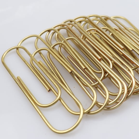 RILOMBAO Paperclips 4 inch (100mm) Extra Large Paper Clips Sturdy Bright Gold Vinyl Coated Prevent Scratching Tearing The Pages for Bookmark Organize Home Office 20 PCS