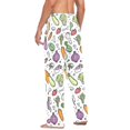 thumbnail image 3 of FORMRS Mens Pajama Pants with Pockets Sleepwear Lounge Bottoms Sizes S-2XL, Purple Vegetables Pattern, 3 of 7
