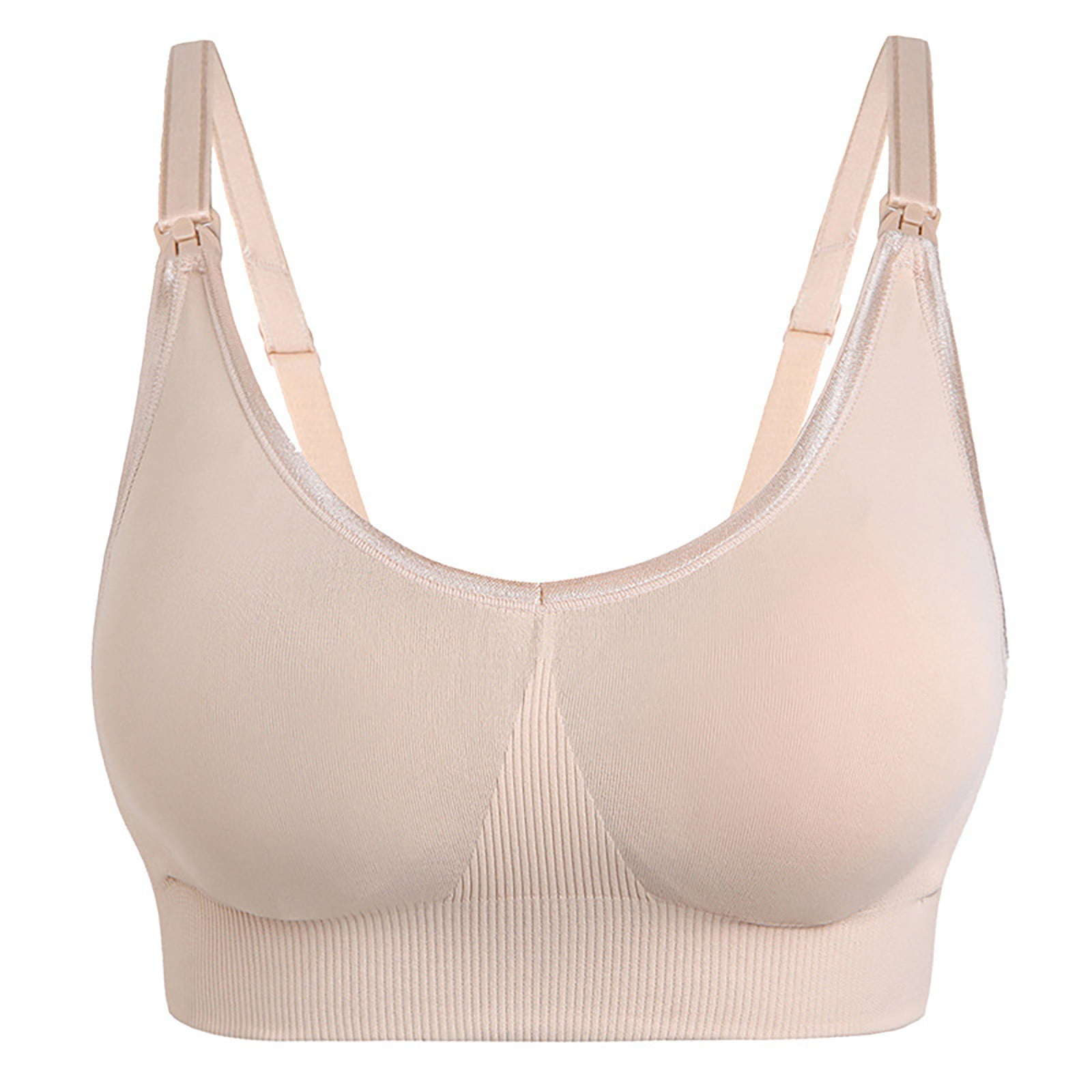 Bras for Women Push up Thin Breathable Shapermint Bra for Womens Wirefree  Beige 85B 