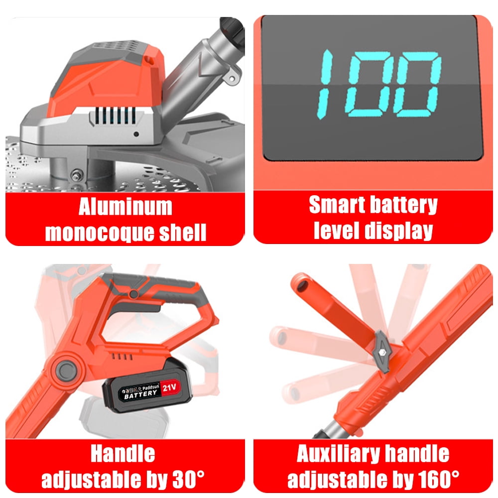 Paddsun Cordless Weed Wacker,  9-inch Brushless Weed Eaters Lawn Mower Battery Powered String Trimmer Electric Grass Trimmer for Lawn Garden