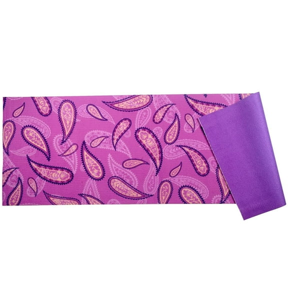 Vandue AUM 4mm Soft Foam Tech Lilla Series Yoga Exercise Mat - 68" x 24" - Perfect for Yoga/Pilates/Floor Exercises Lotus Petals