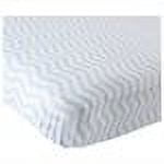 Luvable Friends Baby Boy Fitted Crib Sheet, Blue Chevron, One Size