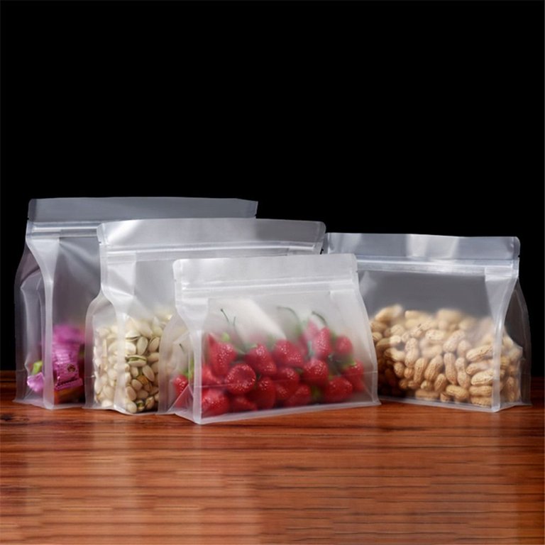 Reusable EVA Zip Lock Food Storage Pouches Bags Refrigerator