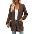 thumbnail image 5 of Turilly Women's Long-Sleeved Striped Cardigan Coats with Pockets Thick Knitted Sweater Coat, 5 of 5