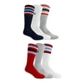 thumbnail image 4 of Chaps Sport Men's Multi Color Stripe Crew Socks 6-Pair Pack, 4 of 6