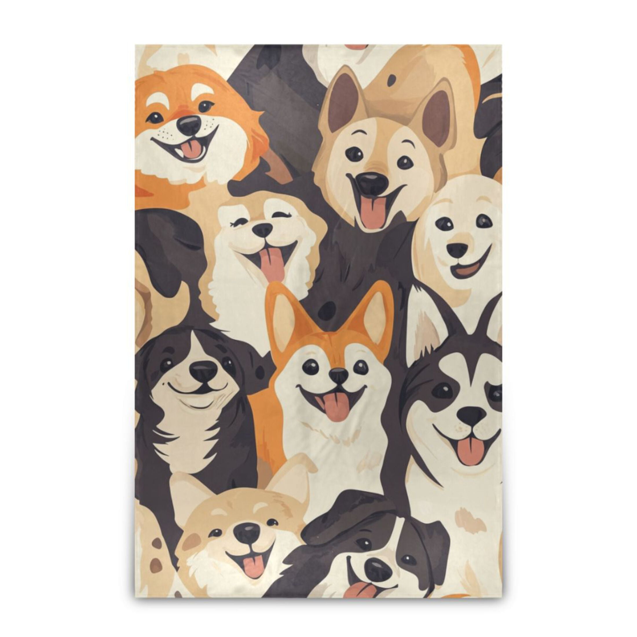 Cute Puppy Dogs Throw Blanket 60" x 90" Soft and Warm Blankets for Couch Sofa and Bed