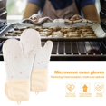 thumbnail image 1 of Horno de Cocina Europeo Guantes de Calefacción Aislamiento de Calor Guantes para Hornear a Prueba de Agua para Hornear blanco BLESIY Guantes para horno de hornear, 1 of 7