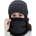 thumbnail image 3 of Winter Warm Knitted Beanie and Warm Scarf Set for Women, Soft Fleece Lining and Stylish Knit Scarf and Beanie Set, 3 of 3