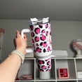 thumbnail image 2 of Just A Little Moody 40oz tumbler, Funny quencher, Cow Print custom tumbler, 2 of 3