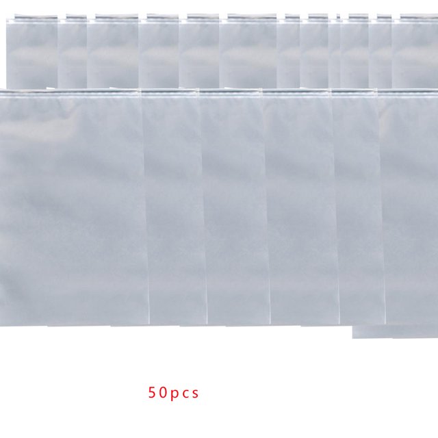 10 piezas / 50 piezas bolsa de almacenamiento de ropa de viaje transparente mate sello Ziplock impermeable bolsa organizadora de maquillaje Inevent JJ14894-02
