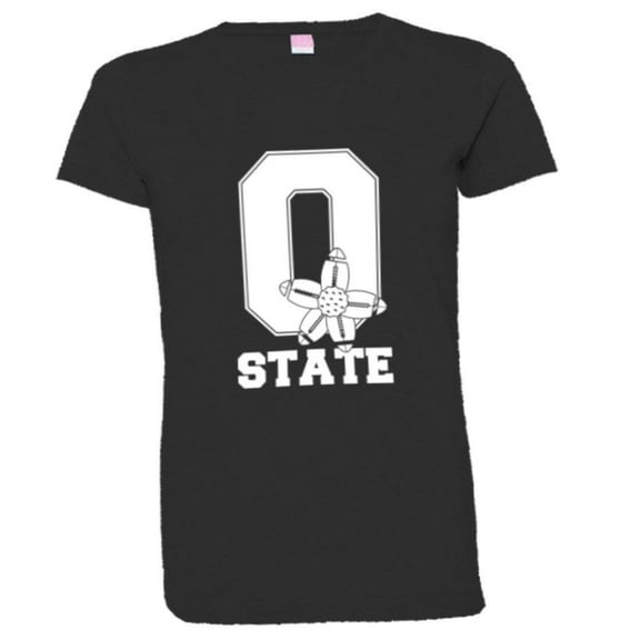 PleaseMeTees™ Womens Ohio Otate Football With Buckeye Balls HQ Tee