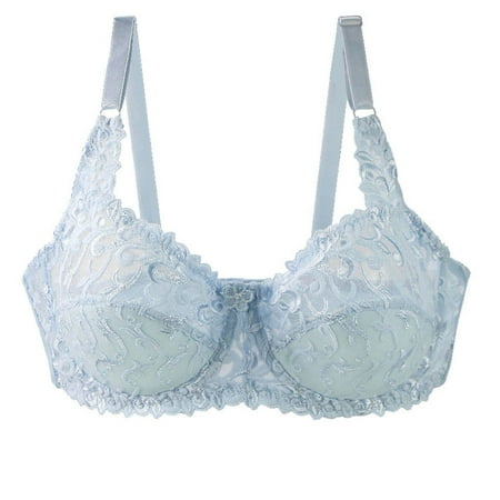 Ozmmyan Wirefree Bras for Women  Plus Size Adjustable Shoulder Straps Lace Bra Wirefreee Extra-Elastic Bra Active Yoga Sports Bras 34D-44D  Summer Savings Clearance