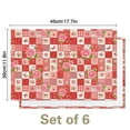 thumbnail image 3 of Pioneer Flower Floral Print Pattern Summer Linen Placemats Set Of 6, Washable Non-Slip Heat Resistant Table Mats for Kitchen, 12x18 Inch, 3 of 5