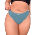 thumbnail image 3 of Enwejyy Womens Plus Size Hollow Out Lace Solid Sexy Briefs G-String Thongs Panties, 3 of 4