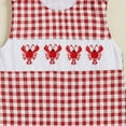 thumbnail image 5 of Sopiago Baby Boy Clothes Embroidery Smocked Jumpsuit Sleeveless Romper for Baby Boy Spring Summer Outfit Baby Boys' Overalls (Red,12-18 Months), 5 of 7